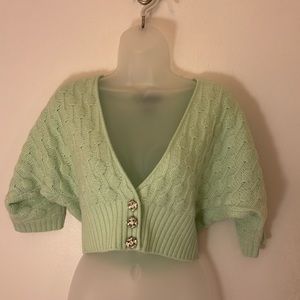 Charter Club Cashmere Cropped Cardigan NWOT SIZE XS
